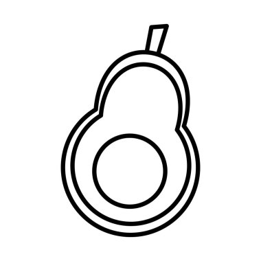 Yarı avokado simgesi, satır biçimi