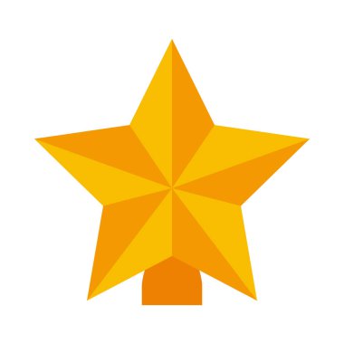 Noel yıldızı simgesi, düz stil