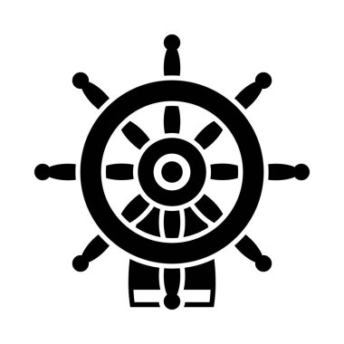 Dümen tekeri simgesi, siluet biçimi