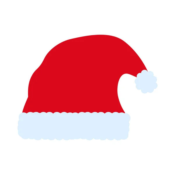 Christmas hat icon, flat style — Stock Vector