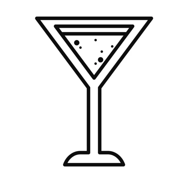 Икона коктейльных напитков, стиль линии — стоковый вектор