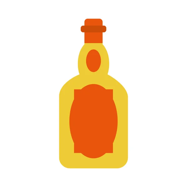 Icon of tequila bottle, flat style — Stock Vector