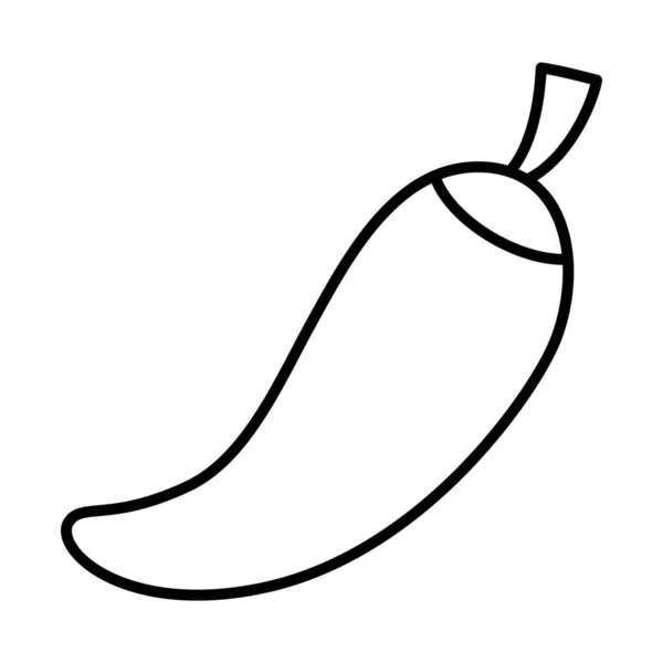 Chilischoten-Symbol, Linienstil — Stockvektor