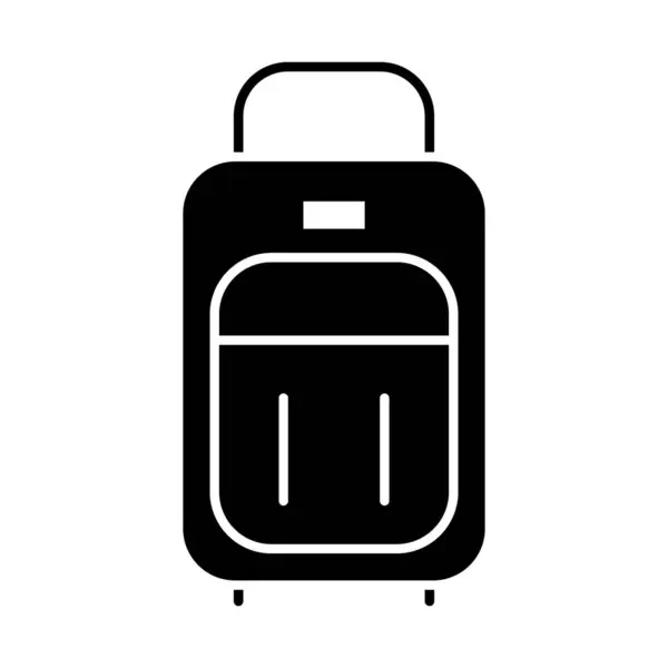Icona del bagaglio da viaggio, stile silhouette — Vettoriale Stock