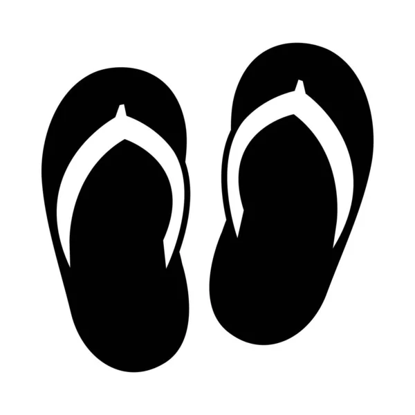 Flip-Flops-Symbol, Silhouette-Stil — Stockvektor
