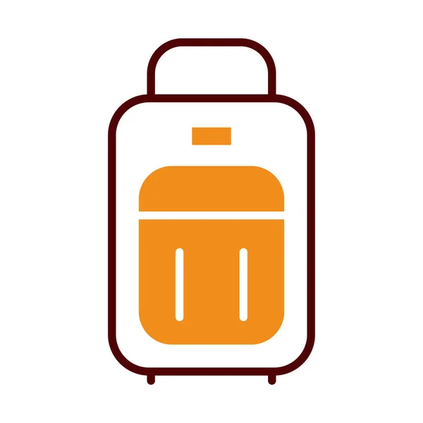 Icona del bagaglio da viaggio, metà linea mezzo colore stile — Vettoriale Stock