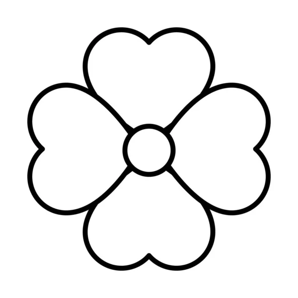 Symbol der schönen Blume, Linie Stil — Stockvektor