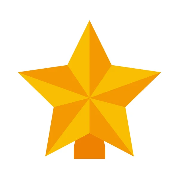 Christmas star icon, flat style — Stock Vector