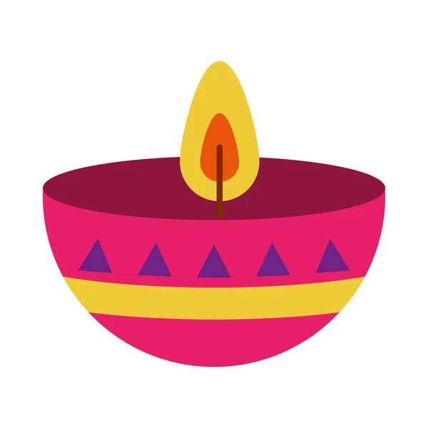 Vela del día de muertos, estilo plano — Vector de stock