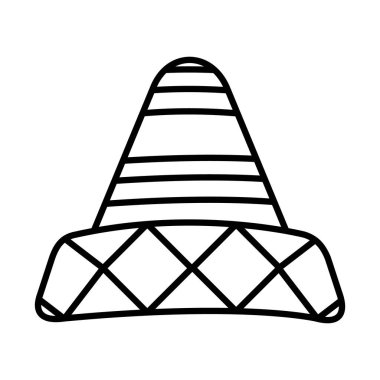 Meksika tasarımlı şapka, satır biçimi