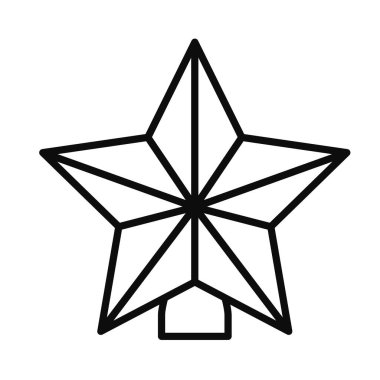 Noel yıldızı simgesi, satır biçimi