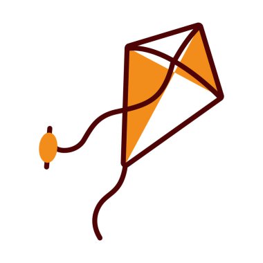 çizgi film uçurtma simgesi, yarı çizgi yarı renk