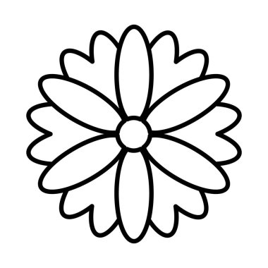 güzel çiçek simgesi resmi, çizgi biçimi
