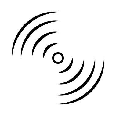 sensör dalga simgesi, vektör illüstrasyonu