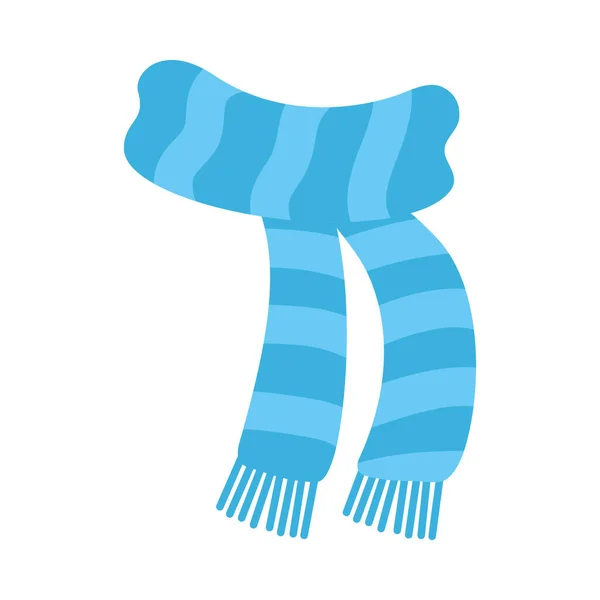 Полосатый шарф икона, плоский стиль — стоковый вектор