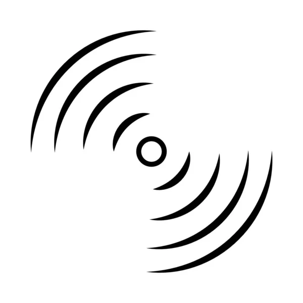 Icono de la onda del sensor, ilustración del vector — Archivo Imágenes Vectoriales
