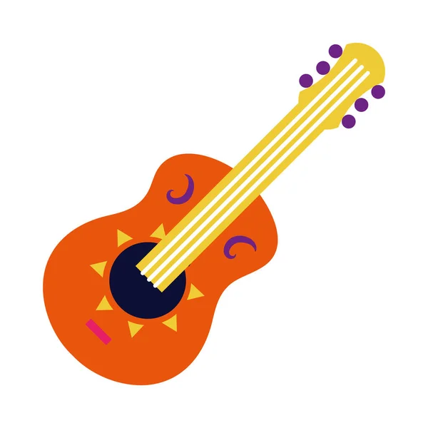 Guitar instrument icon, flat style — Stock Vector