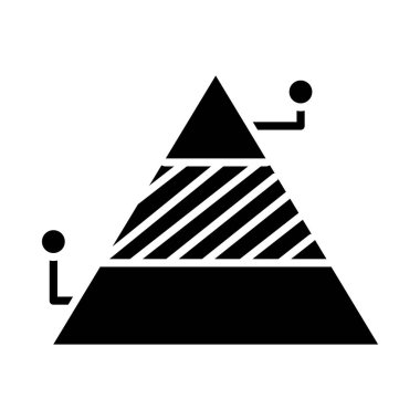 Veri Piramidi simgesi, siluet biçimi