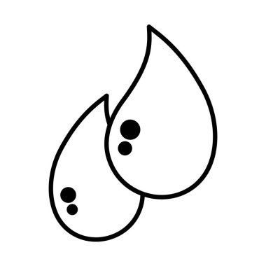 su damlaları simgesi, satır biçimi