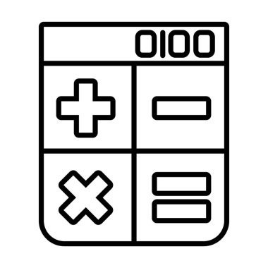 hesap makinesi ve tarayıcı simgesi, satır biçimi