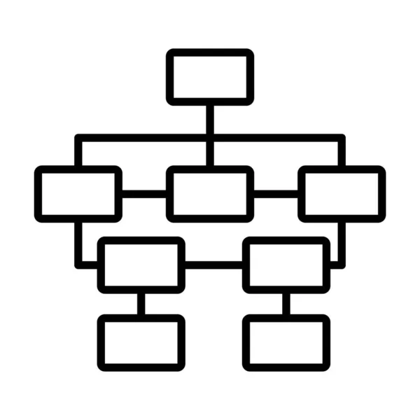 Adatdoboz diagram ikon, vonalstílus — Stock Vector