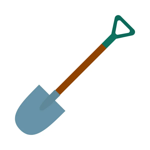 Shovel tool icon, flat style — Stock Vector