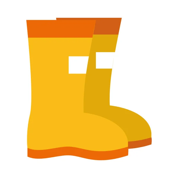 Rain boots icon, flat style — Stock Vector