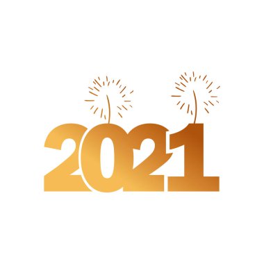 Mumlarla 2021 altın gradyan biçim vektör tasarımı