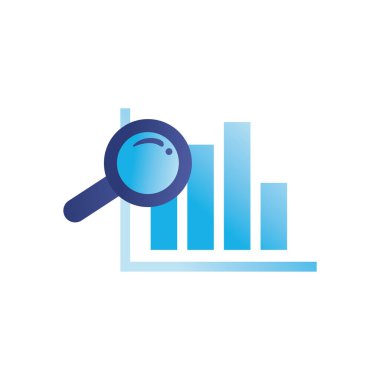 Gradyan biçim vektör tasarımlı lupe