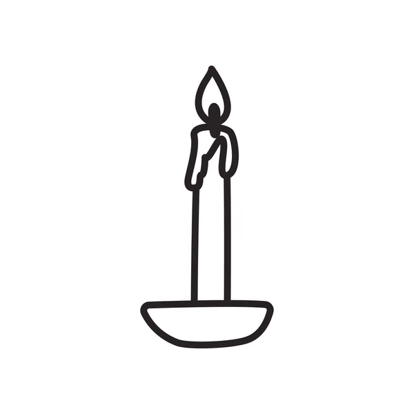 Candle free form line style icon vector design — Stock Vector