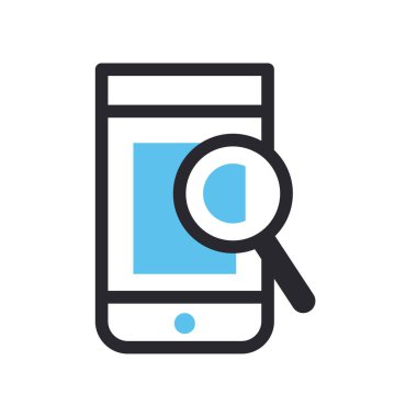 Akıllı telefon hattının önüne geç ve biçim ikonu vektör tasarımını doldur