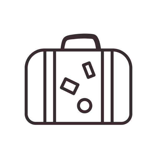 Línea de bolsa icono de estilo diseño vectorial — Vector de stock