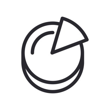 Lupe ve belge satırı biçim vektör tasarımında pasta grafiği