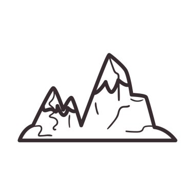 dağ peyzaj çizgisi biçim vektör tasarımı