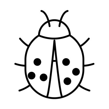 Uğur böceği simgesi, satır biçimi