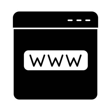 Web tarayıcı simgesi, siluet biçimi