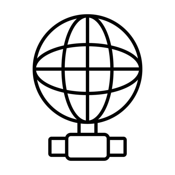 Globales Server-Symbol, Zeilenstil — Stockvektor