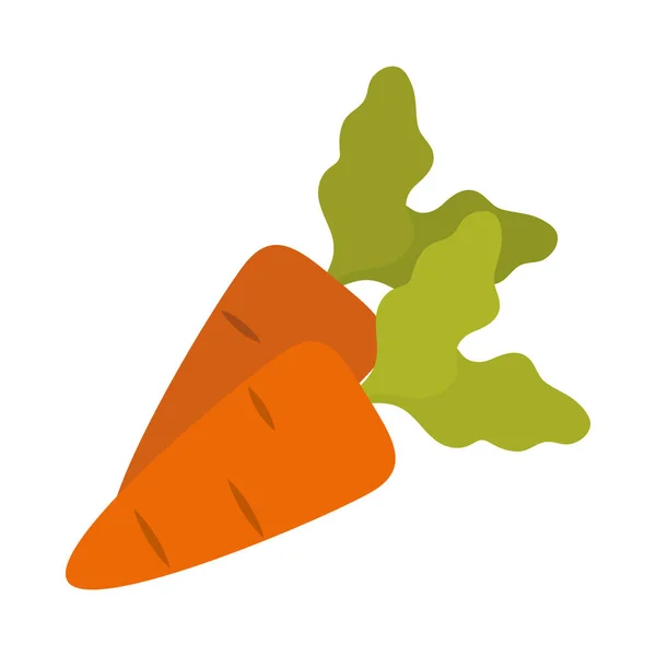 Морковь овощи икона, плоский стиль — стоковый вектор