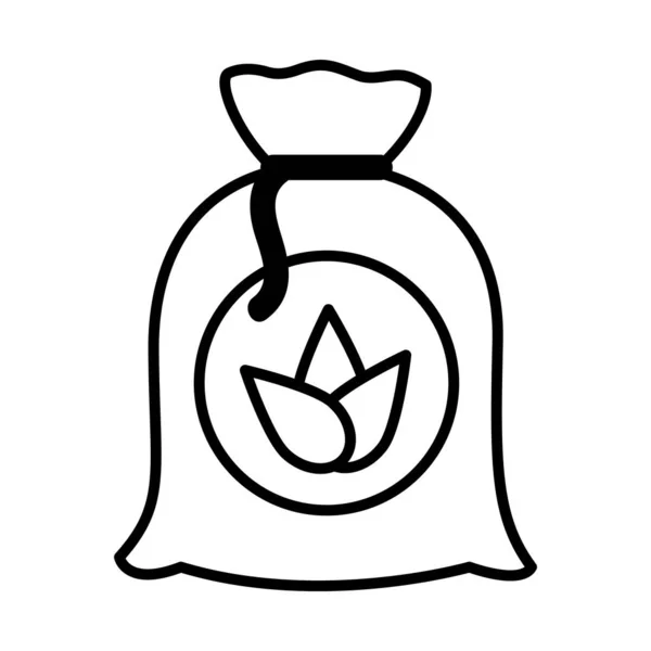 Ikone des Düngemittelbeutels, Stil der Linie — Stockvektor