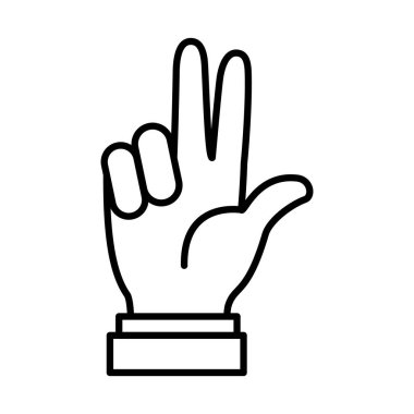 El hareketi 3 rakamı gösteriyor, çizgi biçimi