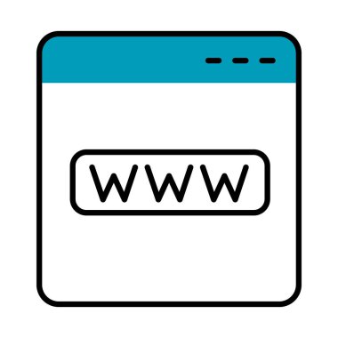 Web tarayıcı simgesi, yarım satır yarı renk biçimi