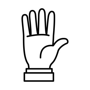 Açık el simgesi, satır biçimi