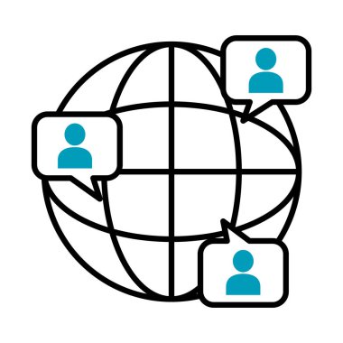 insanlar genel ağ simgesi, yarı satır yarı renk