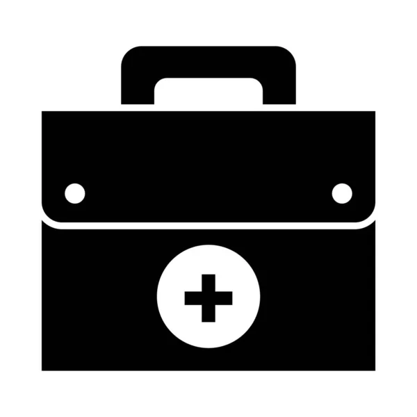 Icono de la caja de primeros auxilios, estilo silueta — Archivo Imágenes Vectoriales