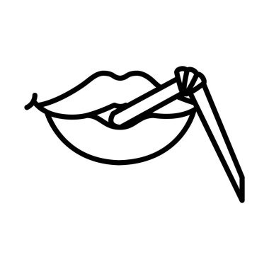 pop sanat seksi dudaklar saman, çizgi tarzı