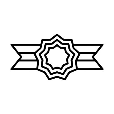 Dekoratif kurdele ve mühür damgası, satır biçimi