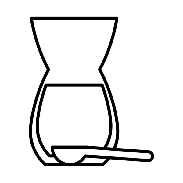 Турецький чайний ікона, стиль рядка — стоковий вектор