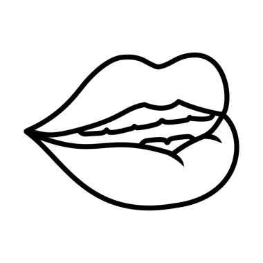 pop sanat konsepti, seksi ağız simgesi, satır tarzı