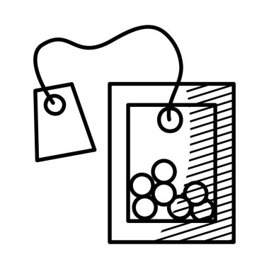 Çay poşeti simgesi, satır biçimi