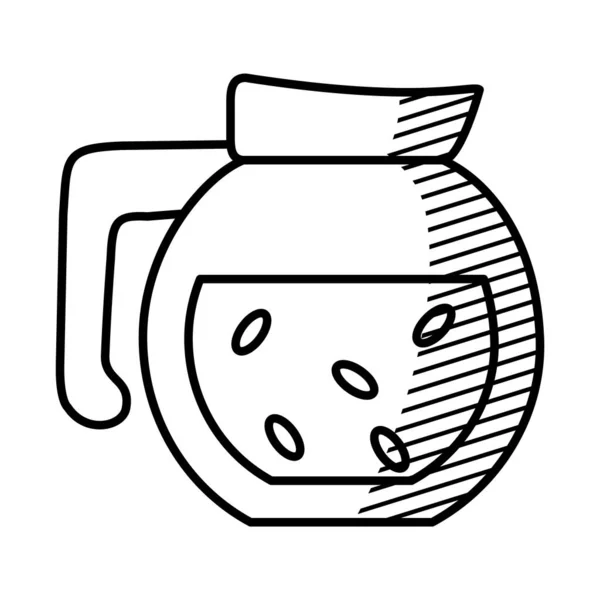 Teapot icon image, line style — Stock Vector